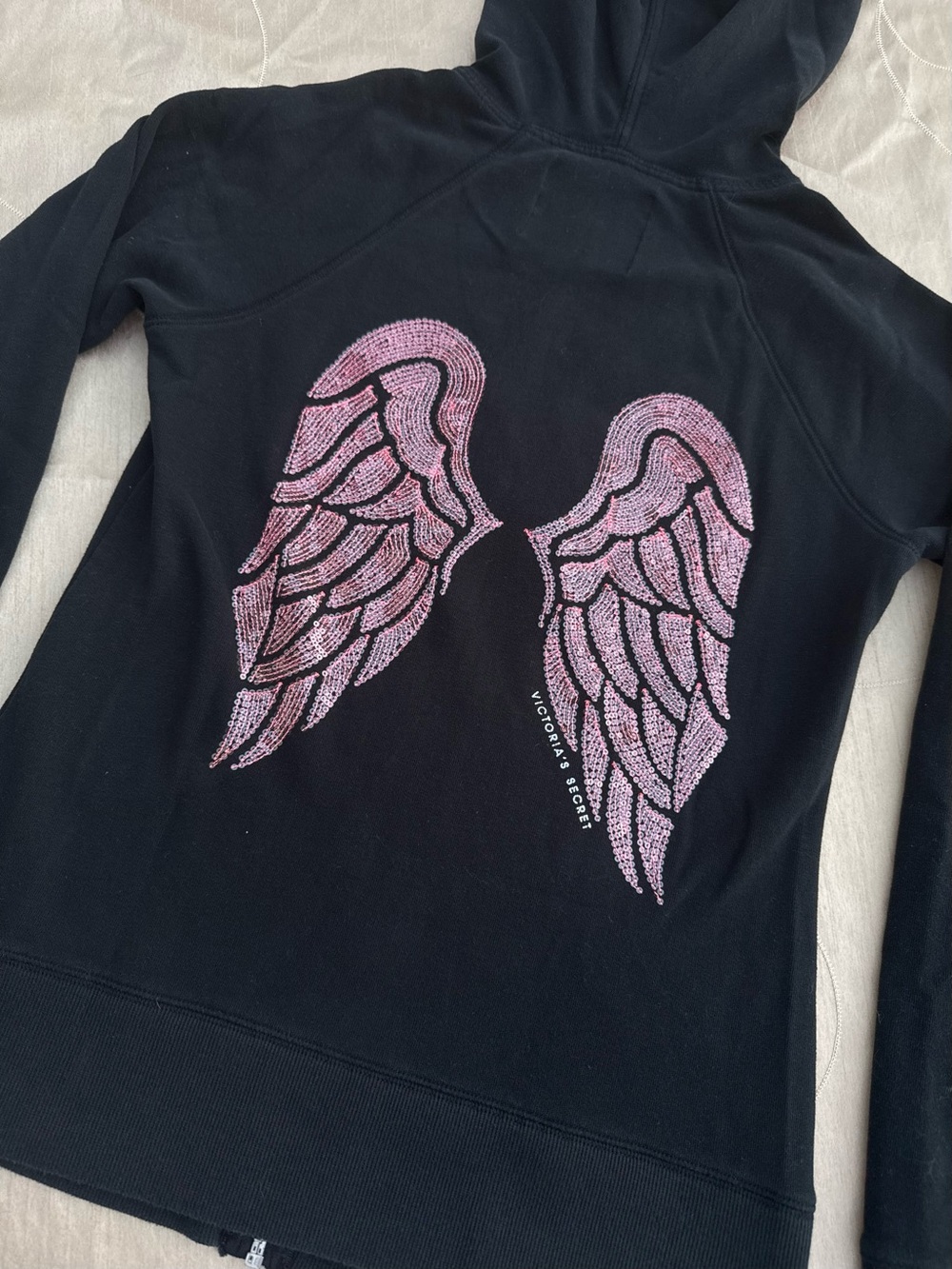 Victoria’s Secret Sequin Wings Zip-Up Hoodie